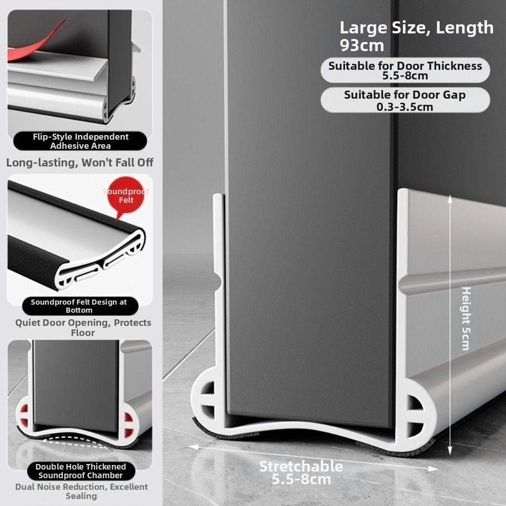 ПВХ Уплотнитель для погоды Уплотнитель двери Подметальник двери Заполнитель щели под дверью Уплотнитель от сквозняка для двери Низ двери