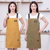 Polyester Cleaning Apron 2 Pockets Work Clothes New Cafe Shop Overalls  Kitchen Supplies