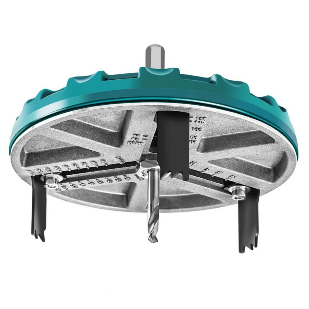 Комплект регулируемой кольцевой пилы с 12 лезвиями, инструмент для открывания круглых отверстий для деревообработки 1,8?5 дюймов Пуншинг