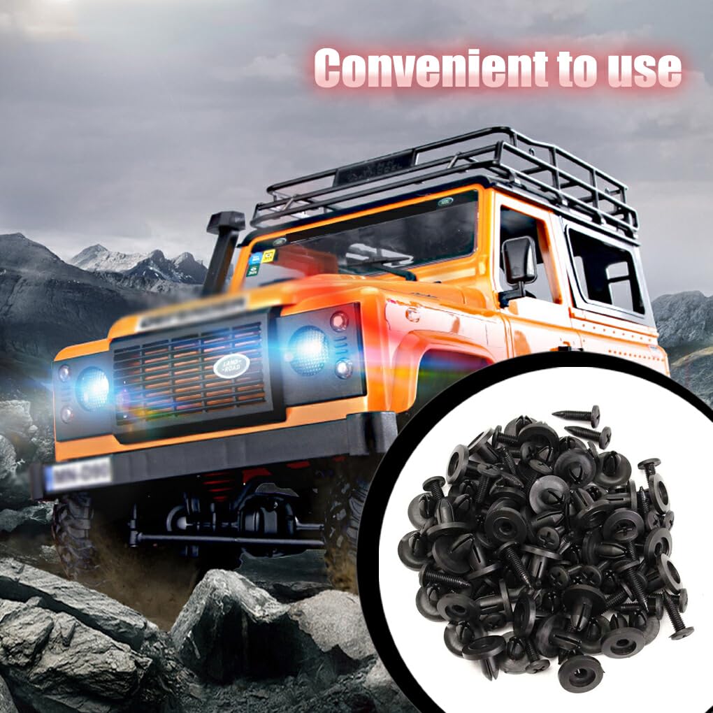 WOSIIKSLL 50 шт. Пластиковые фиксаторы крыла автомобиля, портативные крепежные заклепки, пистоны для обшивки двери, отверстия 6 мм для автомобиля