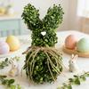Топиарное дерево в виде пасхального кролика, искусственный топиар в форме кролика с бантом, для помещения и улицы, для сада, крыльца, украшение для пасхальной праздничной вечеринки
