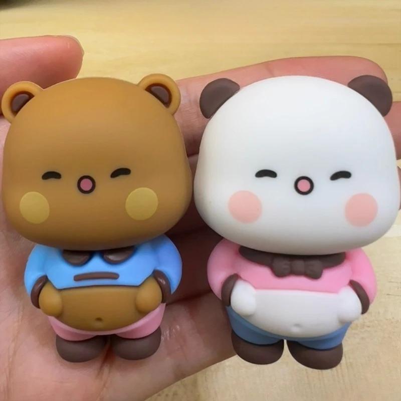 Фигурки панды Бубу Дуду Игрушки Коллекционные Аниме Аксессуары Кавайная кукла-медведь Украшение Подарки для пары Домашний декор Рождественский подарок