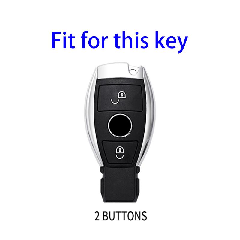 2 кнопки ТПУ чехол для ключей от машины Защитный чехол для Mercedes Benz ABCER Class GLS GLA GLK GLC CLS CLA AMG W204 W205 W212 W463 W176 аксессуары