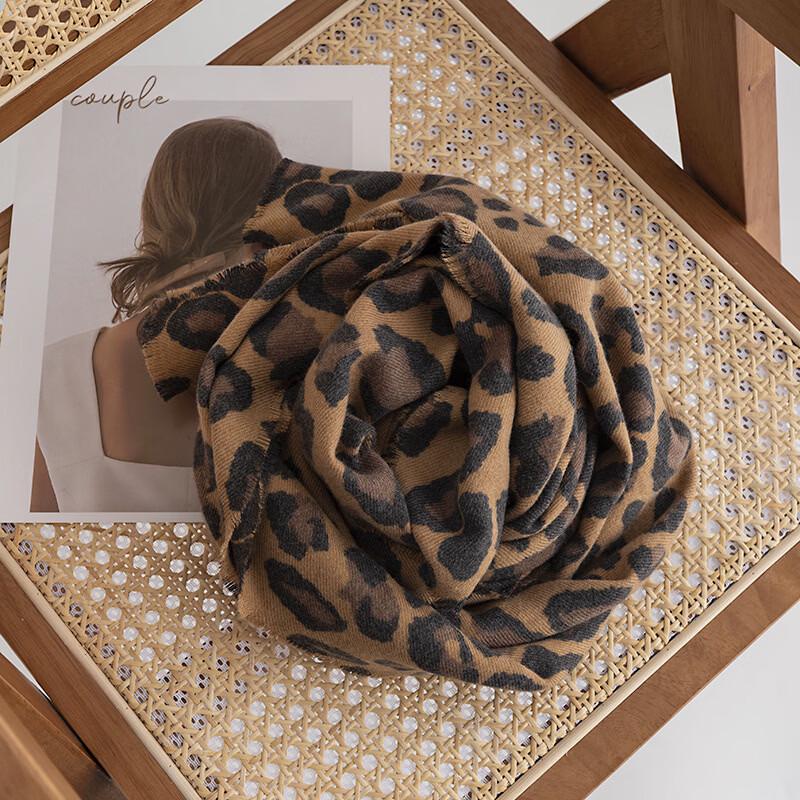 DayApril Leopard Print Imitation Cashmere Scarf