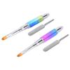 2 шт. Двусторонний пикер для УФ-геля, кисть из нержавеющей стали, портативные кисти для ногтей, инструмент для маникюра