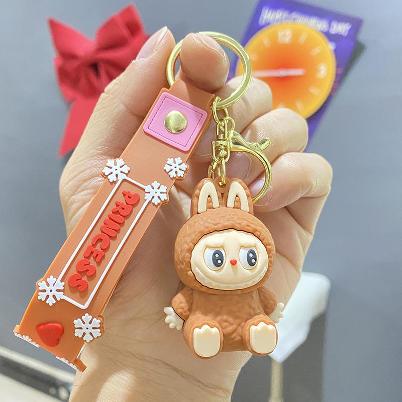 Лабу Милый Новый Кроссдрессинг Лабубу Сидячий Милый Серия Брелок Автомобиль Рюкзак Кукла Подарок Брелок