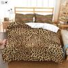 Vintage Animal Texture Leopard Print Bedding Set Soft and Comfortable Down Quilt Cover Set 3-piece Kids Quilt Cover Set