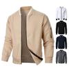 Мужская куртка осень-зима однотонная вафельная текстура толстовка куртка с карманами застежка-молния