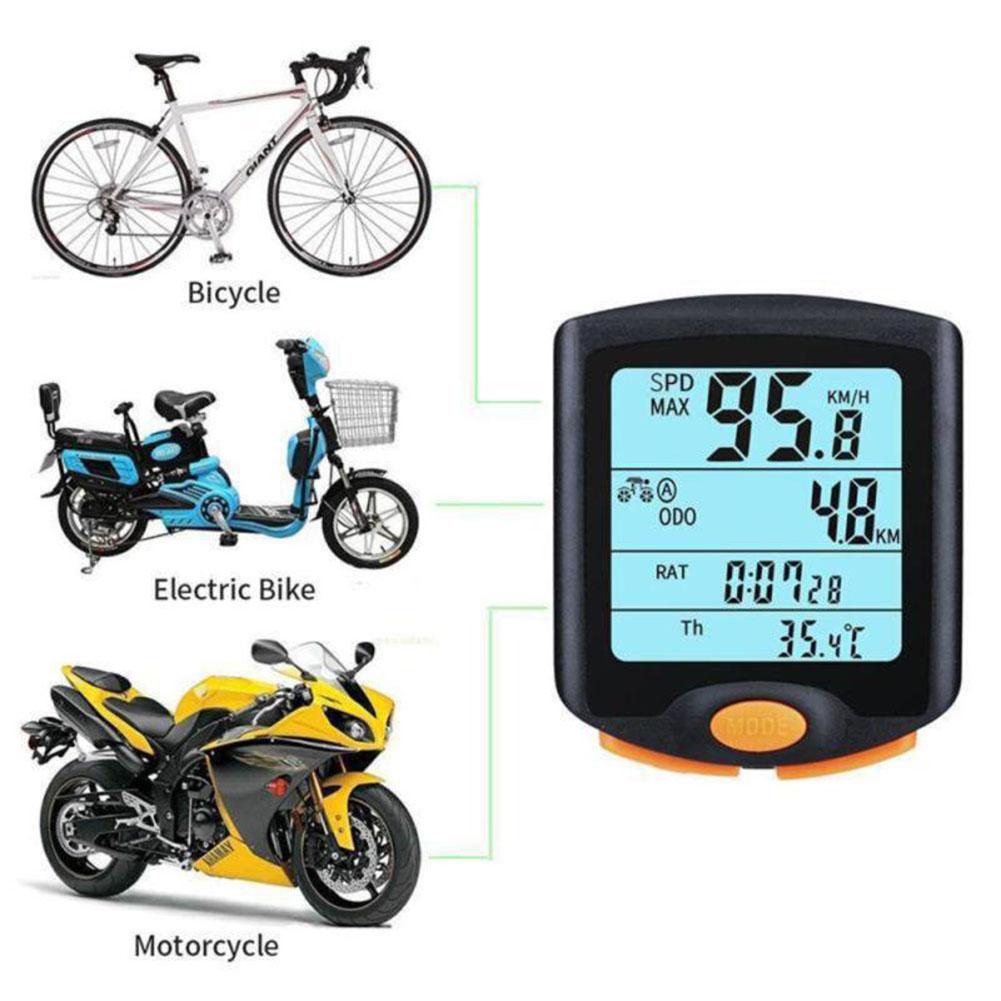 Practical Wireless Bike Cycling Bicycle Computer Backlight Odometer Speedometer