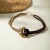 Two-Tone Braided Rope Necklace Adjustable Knotted Necklace Adjustable Choker Necklace  Party Outfit