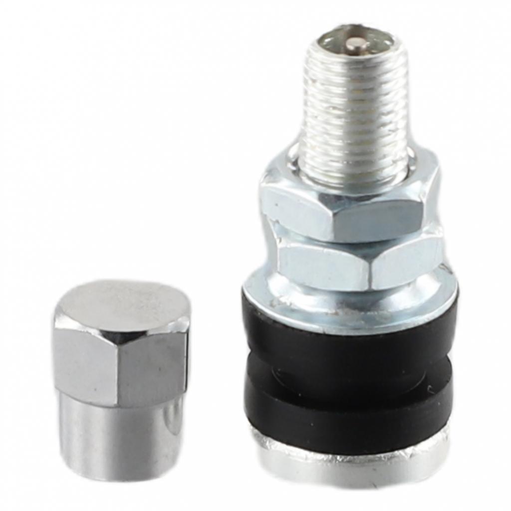 Car Tubeless Metal Silver 2pcs Car Tubeless Dust Silver