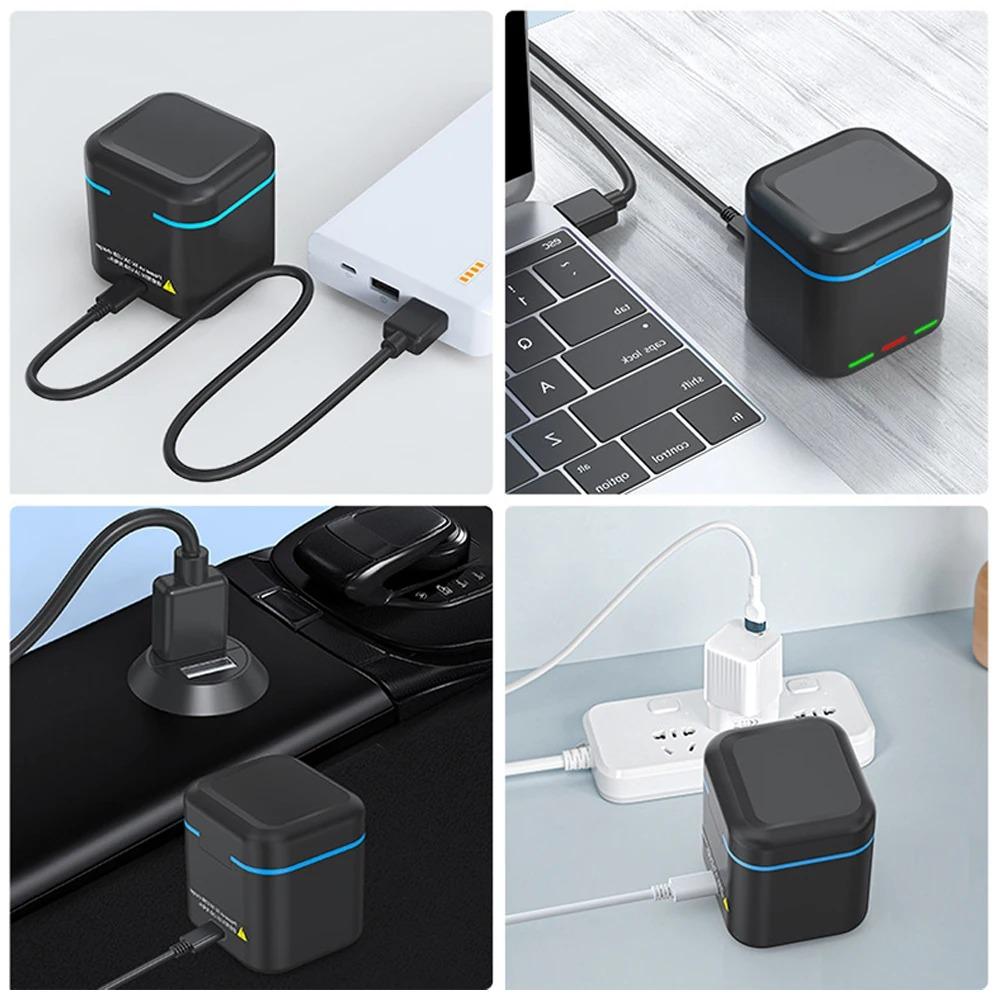 Original Battery Charger For GoPro Go Pro Hero 12 11 10 9 Black 3-Ways Fast Charger with Type C Cable Action Camera Accessories