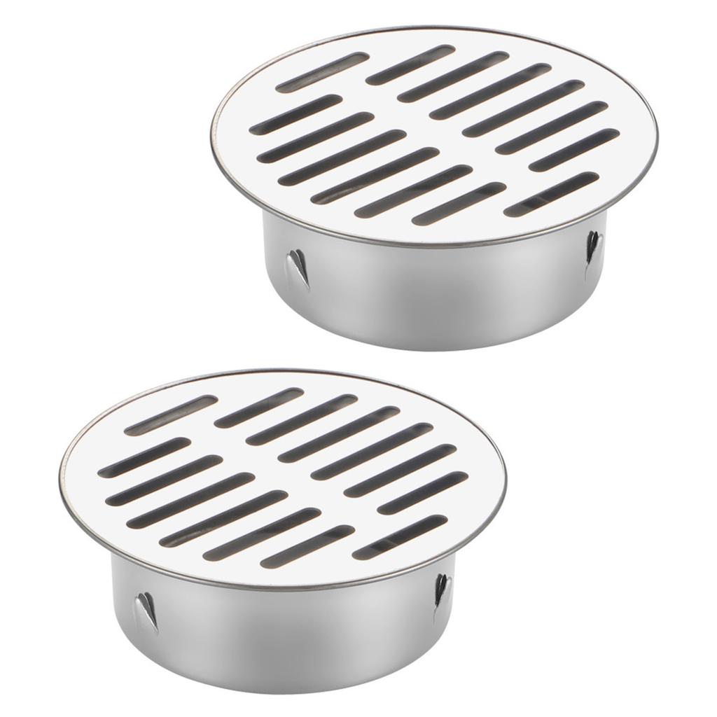 2 шт. Прочный круглый напольный слив из нержавеющей стали для душа и ванной комнаты с уловителем волос, матовая отделка, простая установка