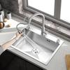 TLXT Thickened Stainless Steel Single Kitchen Sink