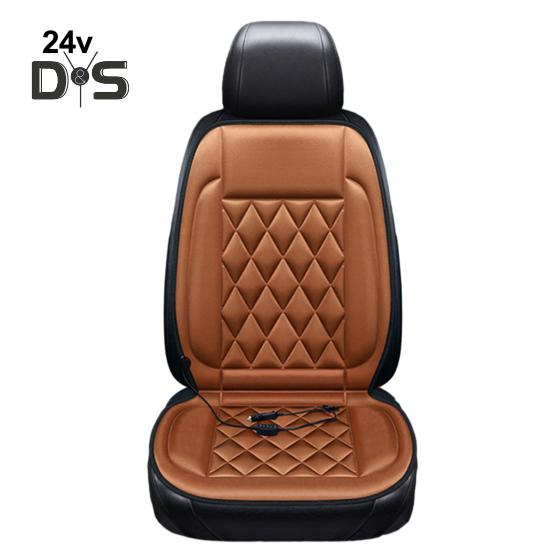 12V Heated Car Seat Cushion 2 Levels of Temperature Adjustable Seat Mat Overheat Protection Rhombus Texture Auto Seat Pad