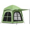 Pop Up Tent 3000mm Waterproof Instant Camping Tent 3-4 Person with 2 Doors 4 Windows Green