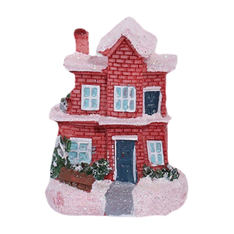 Светодиодные рождественские деревенские домики, нежный шкаф из смолы, любимые коллекционные здания, подарок на Новый год