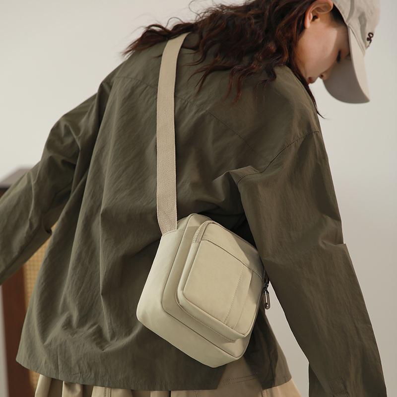 Сумка для мобильного телефона, женская мини-сумка через плечо, повседневная многослойная сумка на молнии, повседневная нейлоновая сумка для путешествий на открытом воздухе