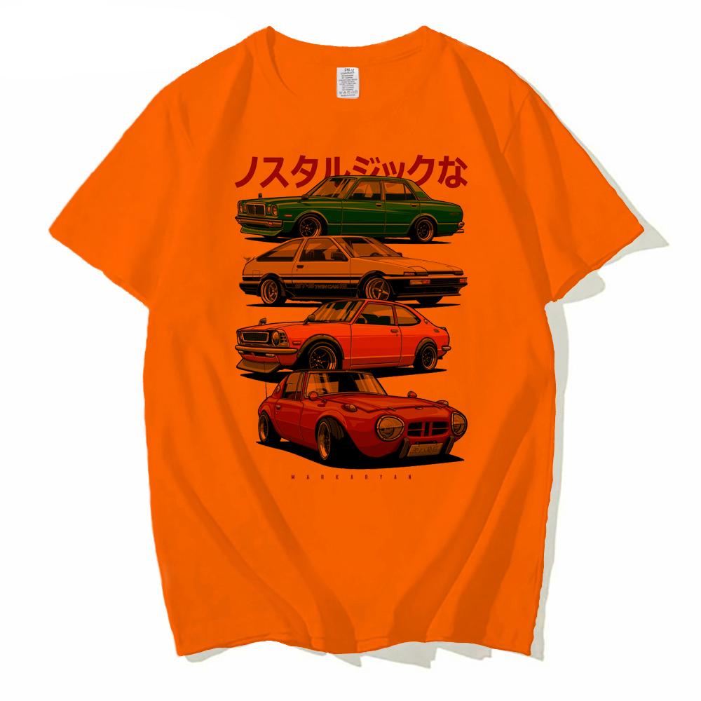 Модные Мужские Футболки JDM Mix Sports 800 AE86 Cressida и Levin TE27 Принт Футболка Мальчик Повседневные Топы