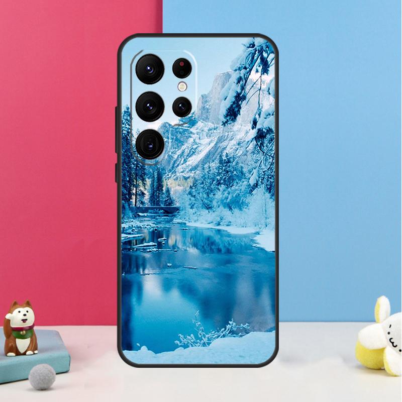 Зимний пейзаж Чехол для Samsung Galaxy S25 S26 Ultra S20 S21 S22 S23 S24 S10 Plus S25 FE Задняя крышка