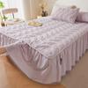 3 шт. Юбка для пододеяльника Наволочка Стеганое покрывало, Элегантный стиль Волан для кровати с оборками Устойчивое к сминанию и выцветанию постельное белье