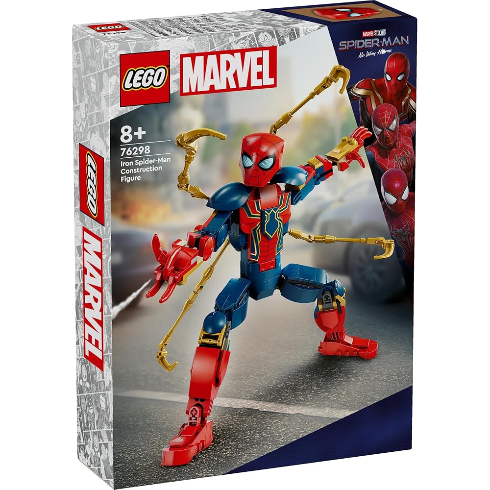 LEGO Marvel Iron Spider-Man Action Figure Toy for Kids 8-10 Years Old Block Set