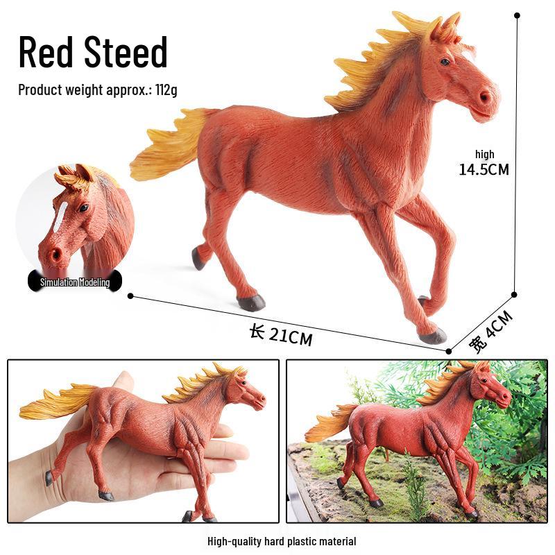 Kids' Wild Animal Figures: Lion, Tiger, Cow, Goat, Rhino, Horse, Leopard, Elephant - Plastic Educational Toys