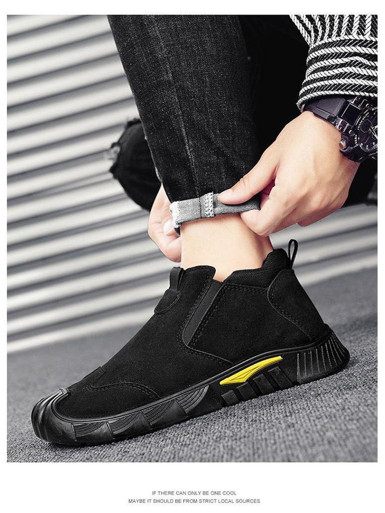 Northeast Men's Winter Fur-Lined Snow Boots: Non-Slip, Thick Cotton, Stylish Sports Footwear