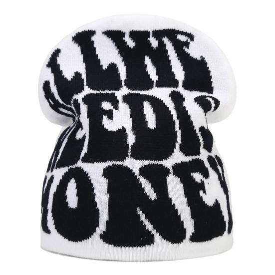 Унисекс шапка в стиле хип-хоп с жаккардовым узором и буквами, толстая теплая зимняя шапка, ветрозащитная эластичная уличная одежда, головной убор для походов, путешествий, шопинга