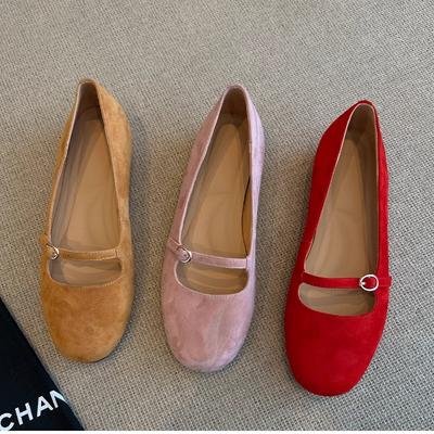 Мода Новые Женские Балетки На Плоской Подошве Однотонные Туфли С Круглым Носком В Стиле Мэри Джейн Повседневная Обувь Французский Винтаж Дизайн С Открытым Подъемом Zapatos Mujer