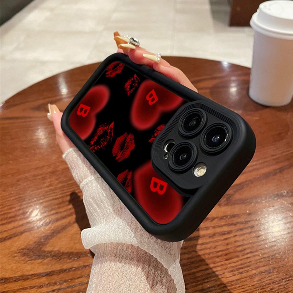 LZ22 Lips Kiss Digital Design силиконовый чехол для телефона Samsung A15 A35 S24 S23 Ultra S22 S21 Plus S20 A05 A06 A54 A55 A53 A14 M15 противоударный задний чехол