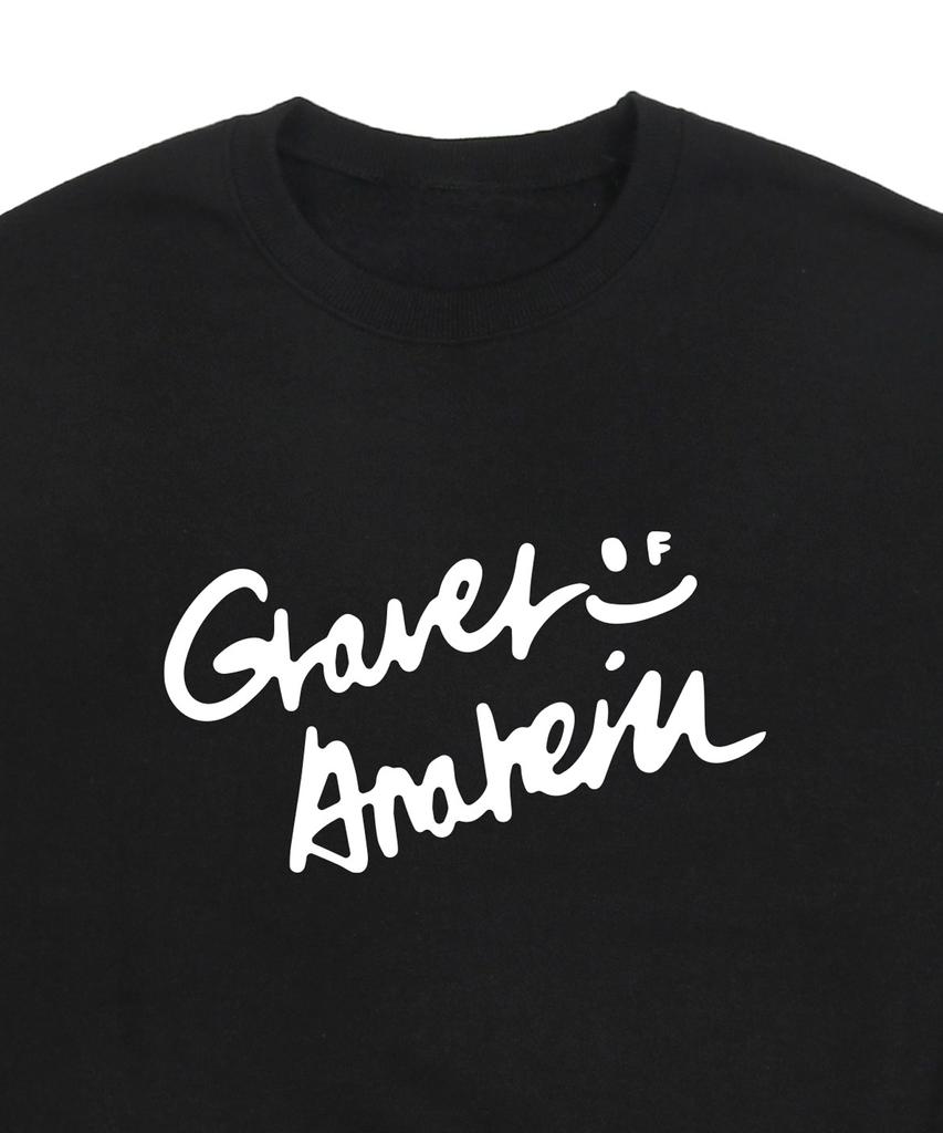 GRAVER [Unisex] Drawing Logo Smile Sweatshirt_Black