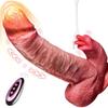 Подогреваемый дилдо на присоске 3 в 1 с 7 режимами введения и 10 режимами вибрацииПодогреваемый режим лизанияРеалистичная силиконовая игрушка для введенияИгрушки для взрослых
