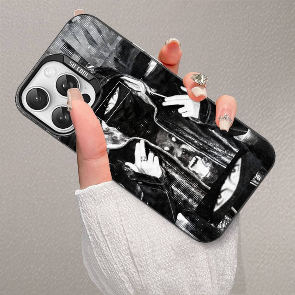 Чехол Singer E-EsDeeKid для iPhone 15 14 13 Plus 17 16 12 11 Pro Max, матовый, цветной, серебристый, роскошный