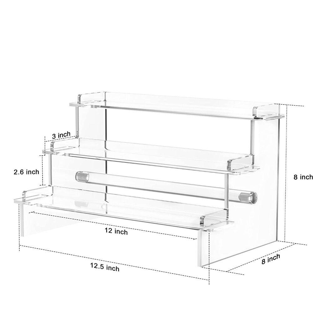 Прозрачные полки-витрины Акриловая подставка-полка Органайзер для косметики Подставка-райзер для дисплея Стол