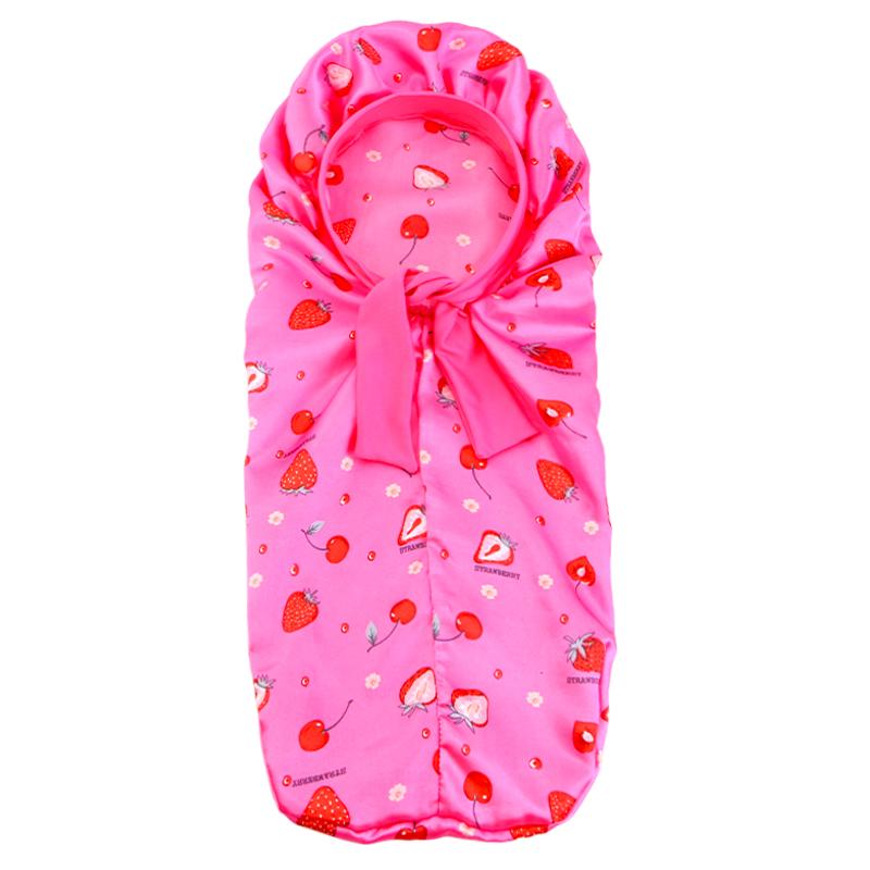 Детский длинный чепчик-труба с мультяшным принтом, широкой эластичной лентой, ночной чепчик для вьющихся волос, уход за волосами, головной убор, шапка для сна для мальчиков и девочек