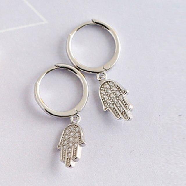 100% 925 пробы серебро маленькие круглые золотые молнии циркониевые серьги-кольца клипсы для женщин Pendientes геометрические