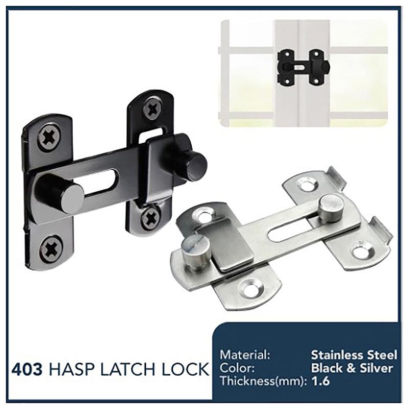 Stainless Steel Hasp Latch Lock For Sliding Door Window Cabinet Fitting For Home Security Door Hardware Accessories