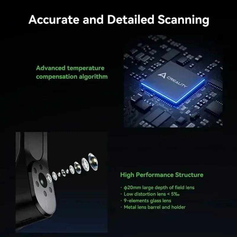 Creality 3D Scanner CR-Scan Raptor Handheld Scan 0.02 Mm Accuracy 60fps Scanning Speed Blue Laser NIR Light 3D Printing Scanner
