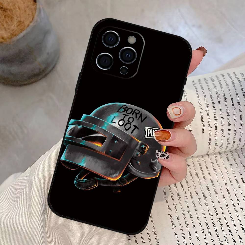 Game P-U-B-G Phone Case For iPhone 17, 16,15,14,13,12,11 Plus,Pro Max, Others Soft Black Cover