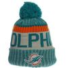 NewEra Et NFL Bonnet Tricoté À La Main En Tricot Bobble ~ Miami Dolphins