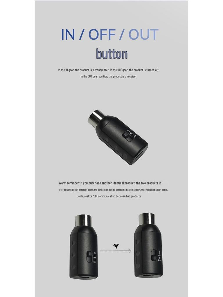 Беспроводной MIDI-кабель SK-7 с 5-контактным разъемом для духовых инструментов, барабанов и клавишных