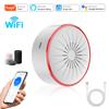 Tuya ZigBee WiFi Smart Siren Alarm 96dB Sound and Light Home Security Alarm Smart Life APP Works with Alexa Google Assistant