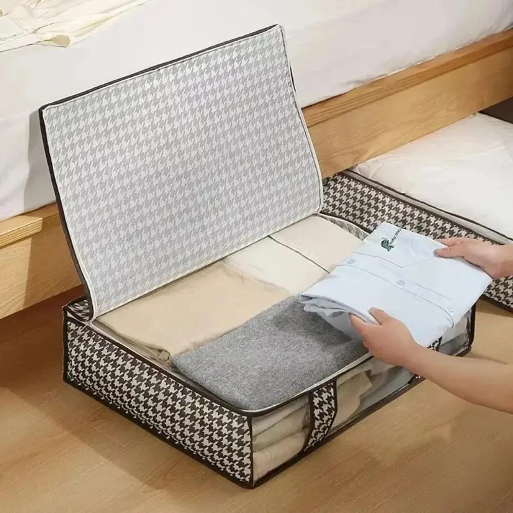 Non Woven Fabric Quilt Storage Bag Foldable Dustproof Toys Bags Moisture Dust Proof Luggage Bags Simplicity Storage Container