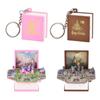 Castle Book Sensory Toys Keychain Toys Anxiety Stress Relief 3d Mini Stereo Backpack Keychain
