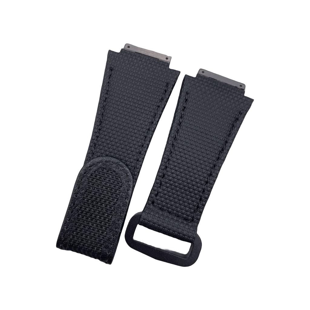 Customized Rubber Watchband for Richard Strap Hook and Loop Fluororubber RM011 RM030 RM010 RM055 Bracelet Screw Down Connection