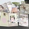 5PCS Pastoral Style Folding Card Background Board Writable Kpop Star 3 Inch Photo Card Packing DIY Decor Fixed Card