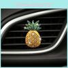 Новый Зажим-ароматизатор для автомобильного воздуховода, Освежающий аромат ананаса, Декоративный сплавной материал