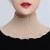 Шарф женский пуловер, теплый и защитный шейный платок, универсальный декоративный накладной воротник, вязаный средний воротник из шерсти