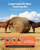 Round Bale Hay Net, 1.8 x 1.8 x 1.8 m, 38.1 x 38.1 mm Holes, PE Material, Knotless Design, with Zip Ties, Needle Shuttle, Repair Twine and Storage